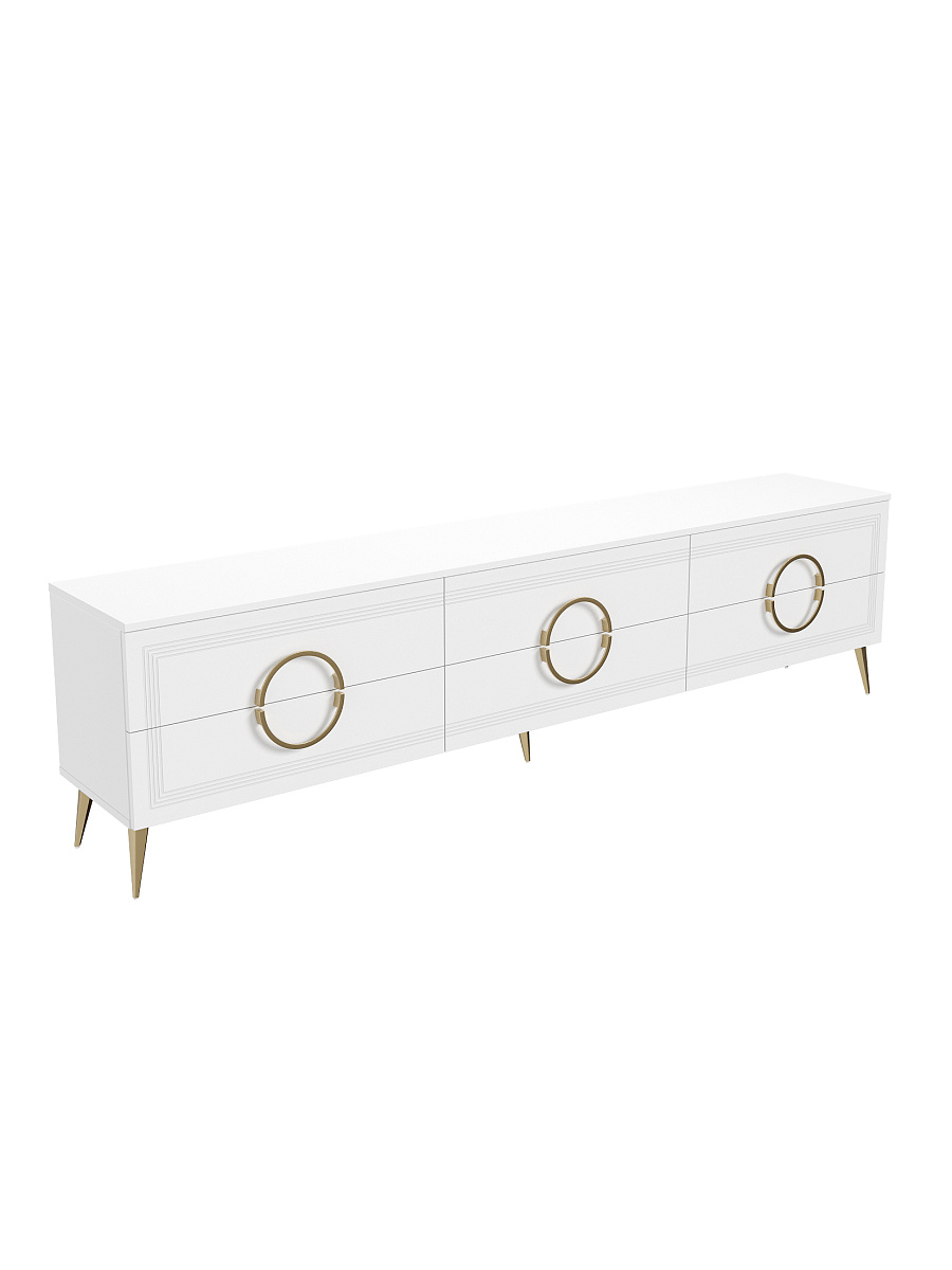 Тумба ТВ Оливия ОЛ-05 белый бриллиант/бланж