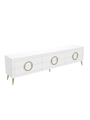 Тумба ТВ Оливия ОЛ-05 белый бриллиант/бланж