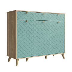 Тумба Велламо ВО-05 блэквуд ячменный/бирюза