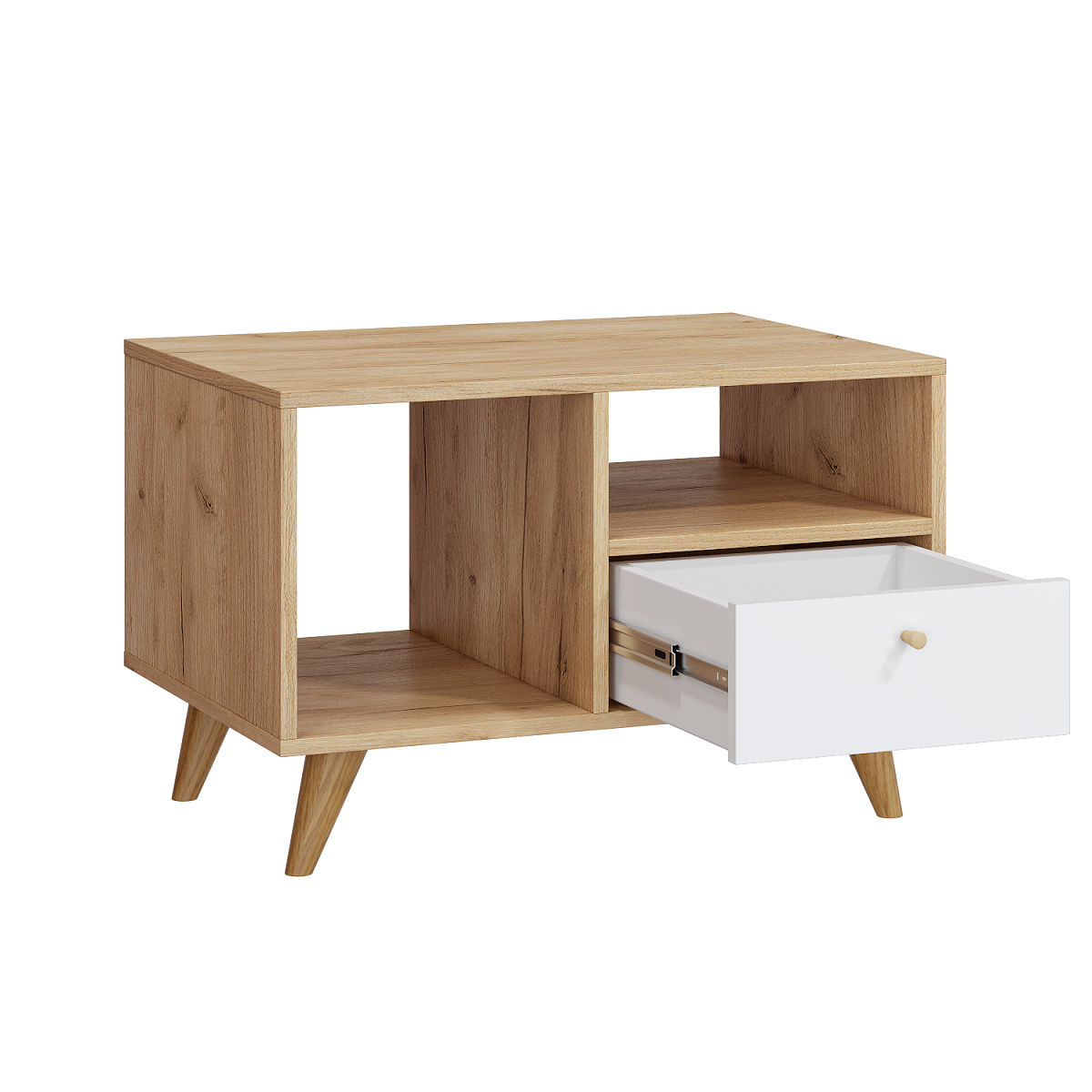 Стол журнальный Ирма ИР-30 дуб крафт/белый структурный