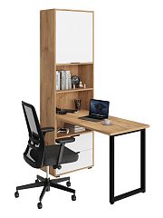 Стол рабочий Оптима ОП-20 дуб крафт золотой/меренга