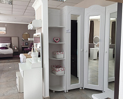 Стеллаж угловой Ассоль АС-54 белое дерево