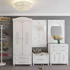 Тумба комбинированная Ассоль АС-18 белое дерево