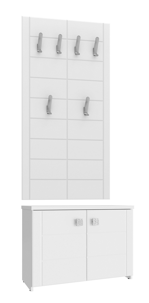 Комплект мебели для прихожей Изабель ИЗ-010 белое дерево