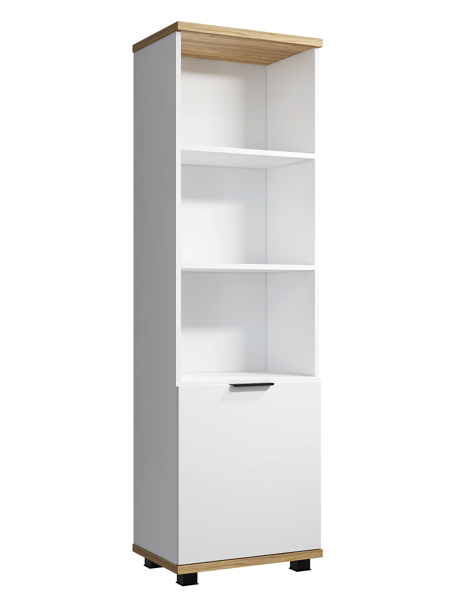 Стеллаж Скайлайт СЛ-5К (правый) блэквуд ячменный/белый/меренга