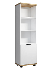 Стеллаж Скайлайт СЛ-5К (правый) блэквуд ячменный/белый/меренга