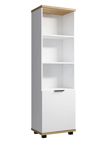 Стеллаж Скайлайт СЛ-5К (правый) блэквуд ячменный/белый/меренга