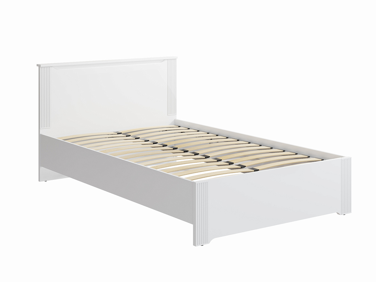 Кровать Эмилия ЭЛ-28 (120х200) белый структурный/меренга