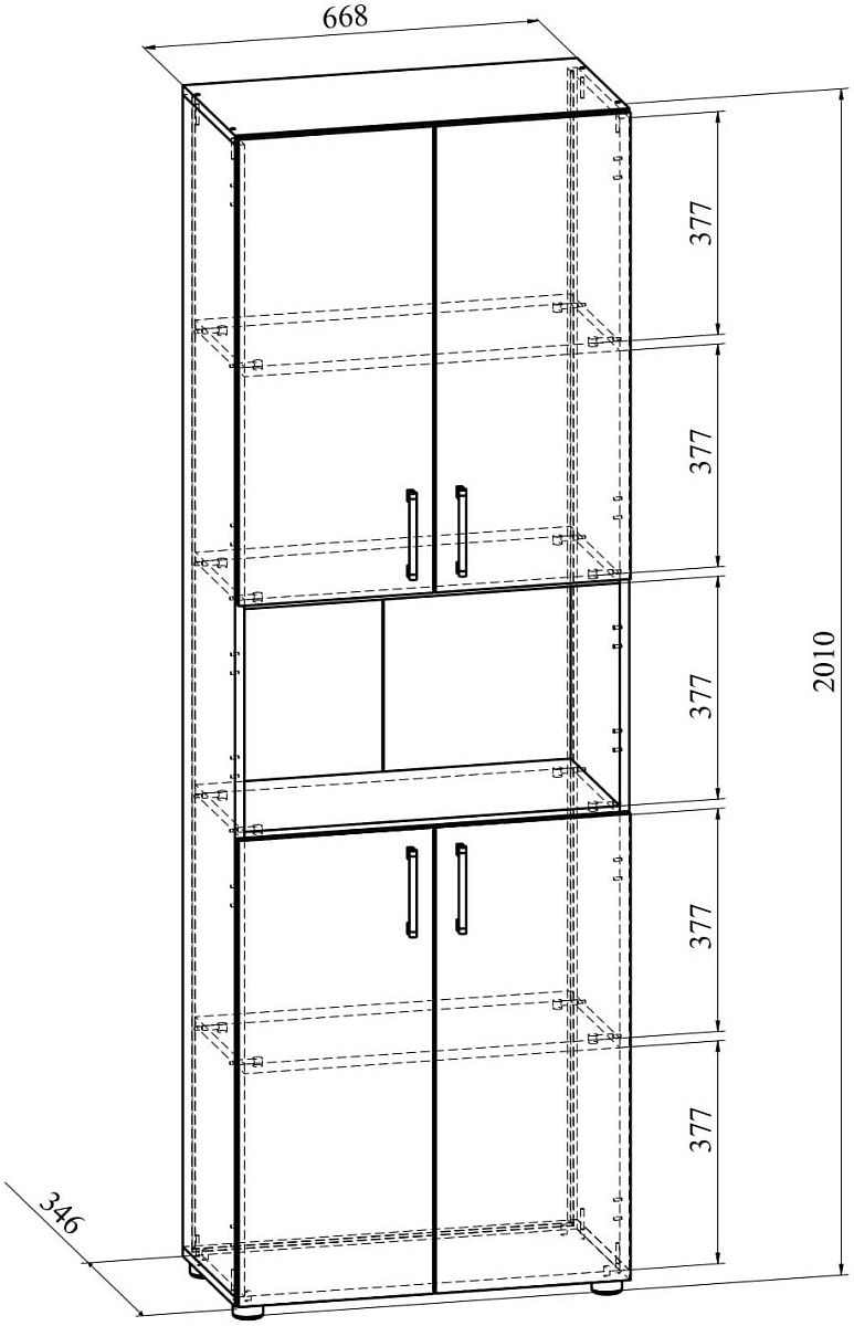 Шкаф-пенал ОФ-301К венге