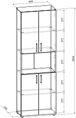 Шкаф-пенал ОФ-301К венге