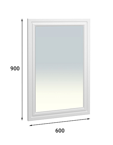 Зеркало «Монблан» МБ-41 (600х900) белое дерево