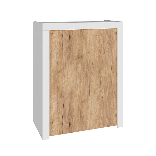 Тумба/ресепшн Р-01 белый структурный/дуб крафт золотой