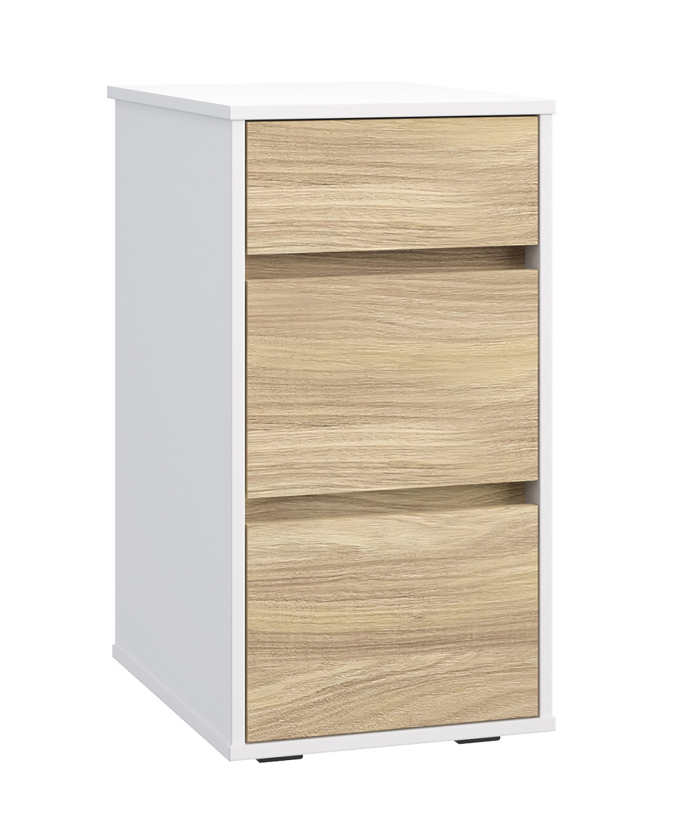 Тумба Оскар ОС-10 белый структурный/блэквуд ячменный