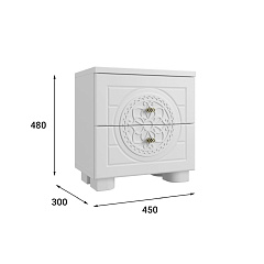 Тумба прикроватная «Монблан» МБ-38К белое дерево