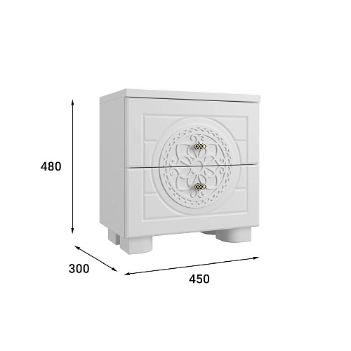 Тумба прикроватная «Монблан» МБ-38К белое дерево