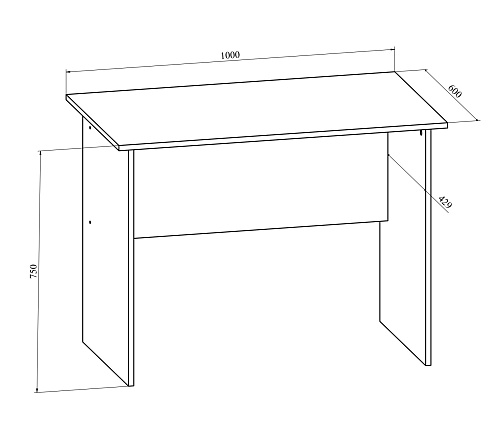 Стол письменный ОФ-111К дуб крафт табачный