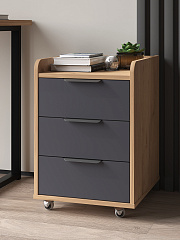 Тумба мобильная К-56 дуб крафт золотой/графит