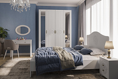 Шкаф «Монблан» МБ-25К комбинированный белое дерево