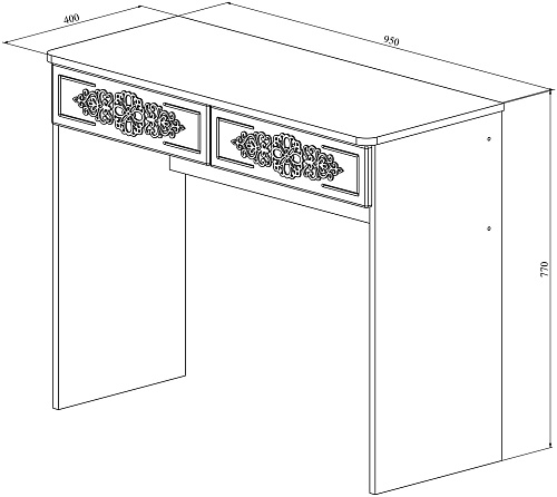 Стол туалетный ТС-25 белое дерево