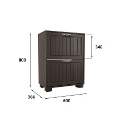 Тумба для обуви (обувница) «Монблан» МБ-33К венге/орех шоколадный