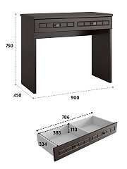 Туалетный столик Монблан МБ-73К венге/орех шоколадный
