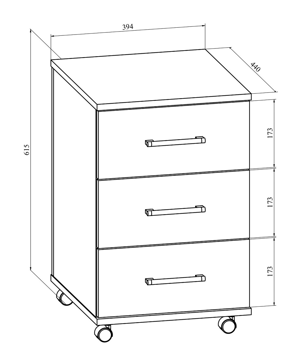 Тумба ОФ-22 блэквуд сатиновый