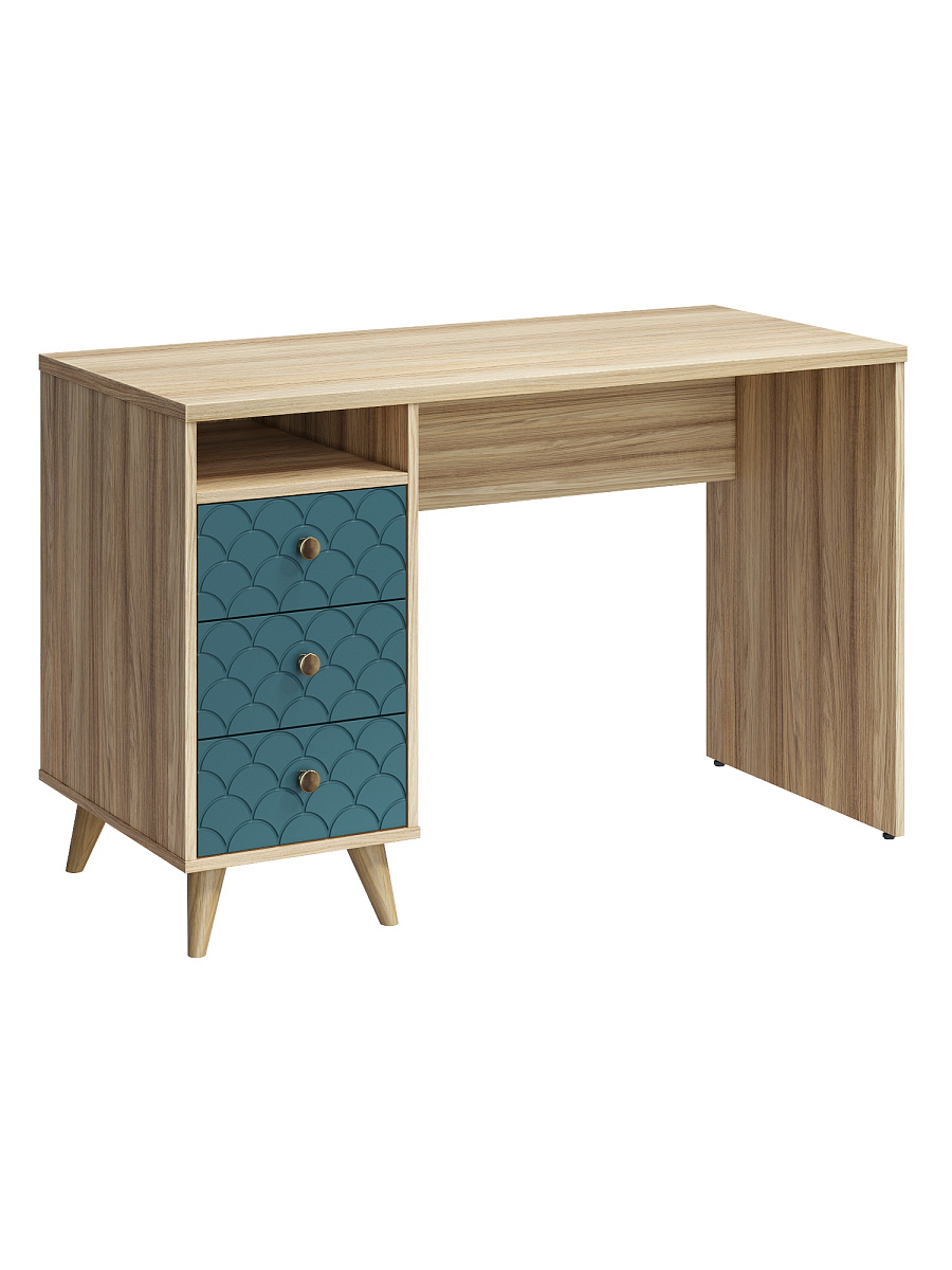 Стол Велламо ВО-18 блэквуд ячменный/морская волна (левый)