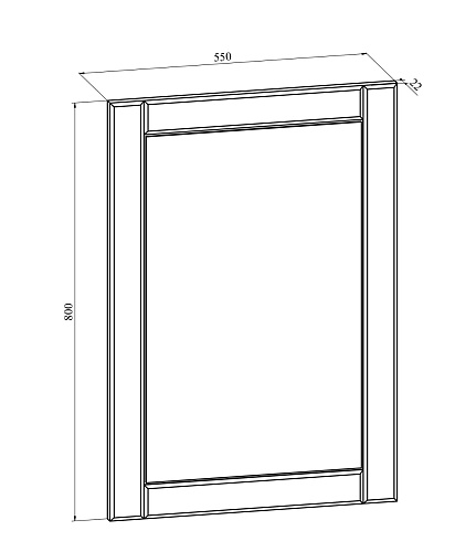 Зеркало Изабель ИЗ-90 орех темный
