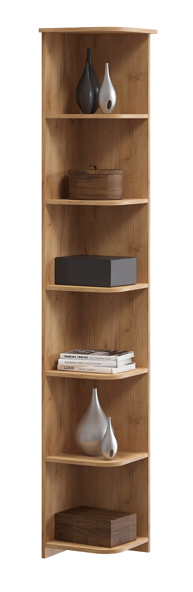 Стеллаж угловой Агата АТ-9 дуб крафт золотой