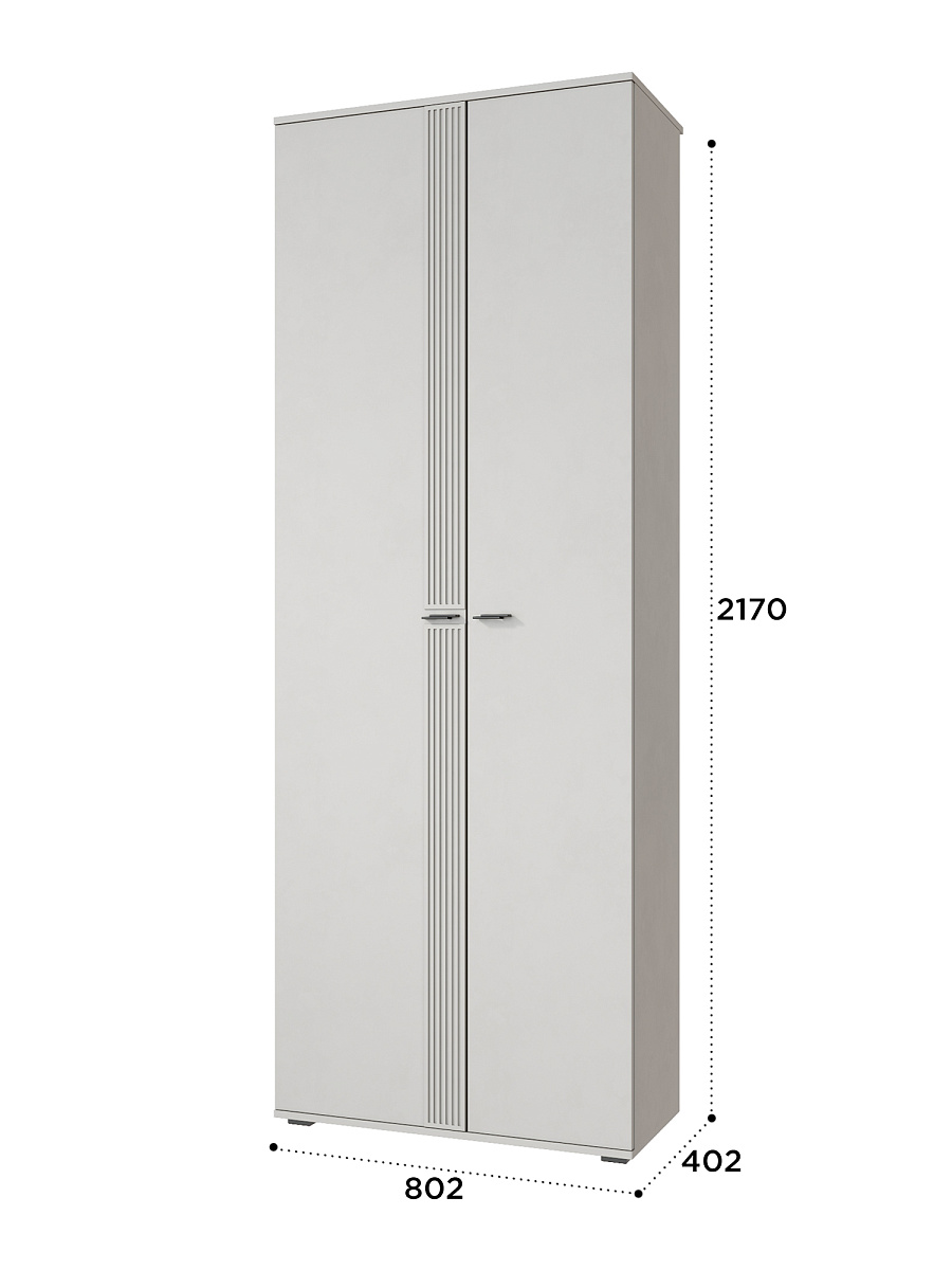 Шкаф для одежды Эмилия ЭЛ-13К глухой кашемир/шарли керамика