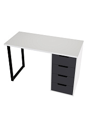 Стол С-400 белый структурный/графит