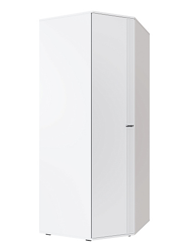 Шкаф угловой Эмилия ЭЛ-17К глухой белый структурный/меренга