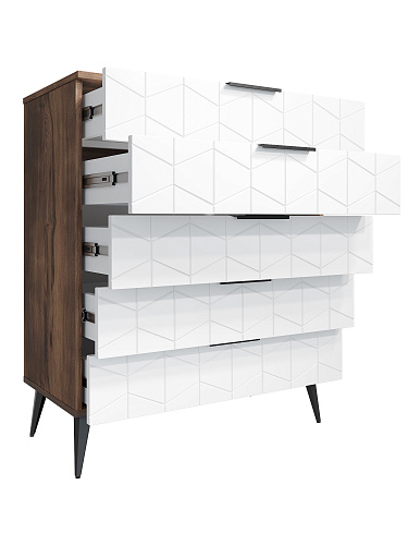 Комод Контемпо КТ-03 дуб барокко янтарный/бланж