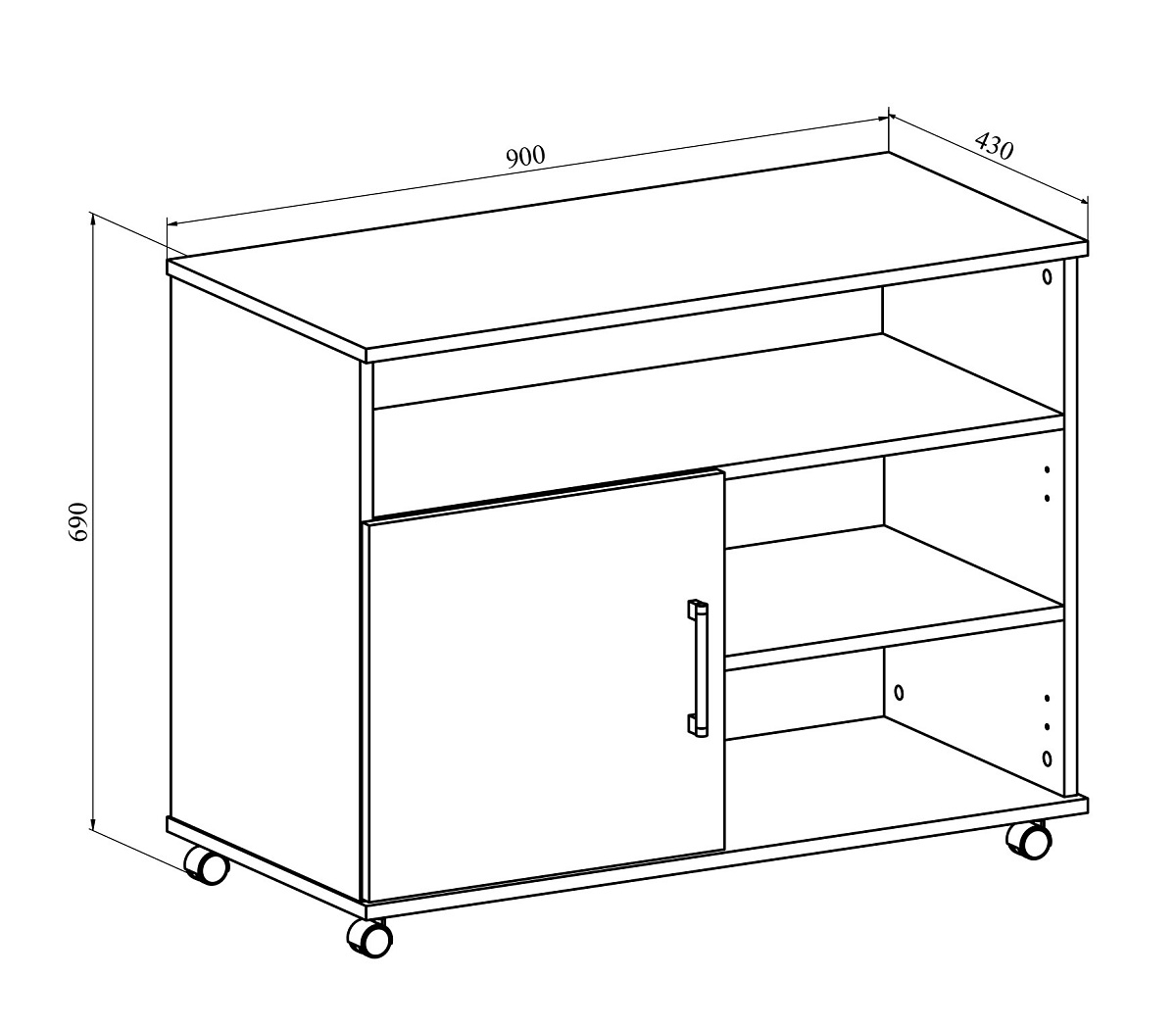 Тумба ОФ-23 блэквуд сатиновый