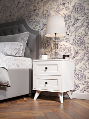 Тумба прикроватная Вильям ВМ-14 белый бриллиант/бланж