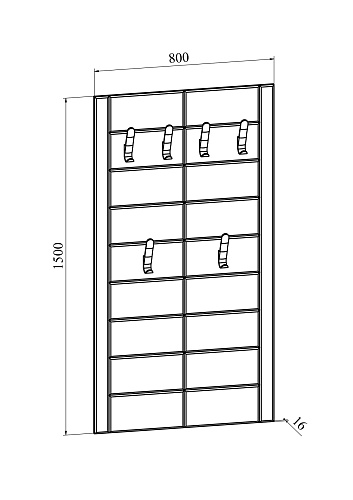 Вешалка Изабель ИЗ-80 орех темный