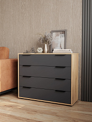 Комод Оптима ОП-04 дуб крафт золотой/графит