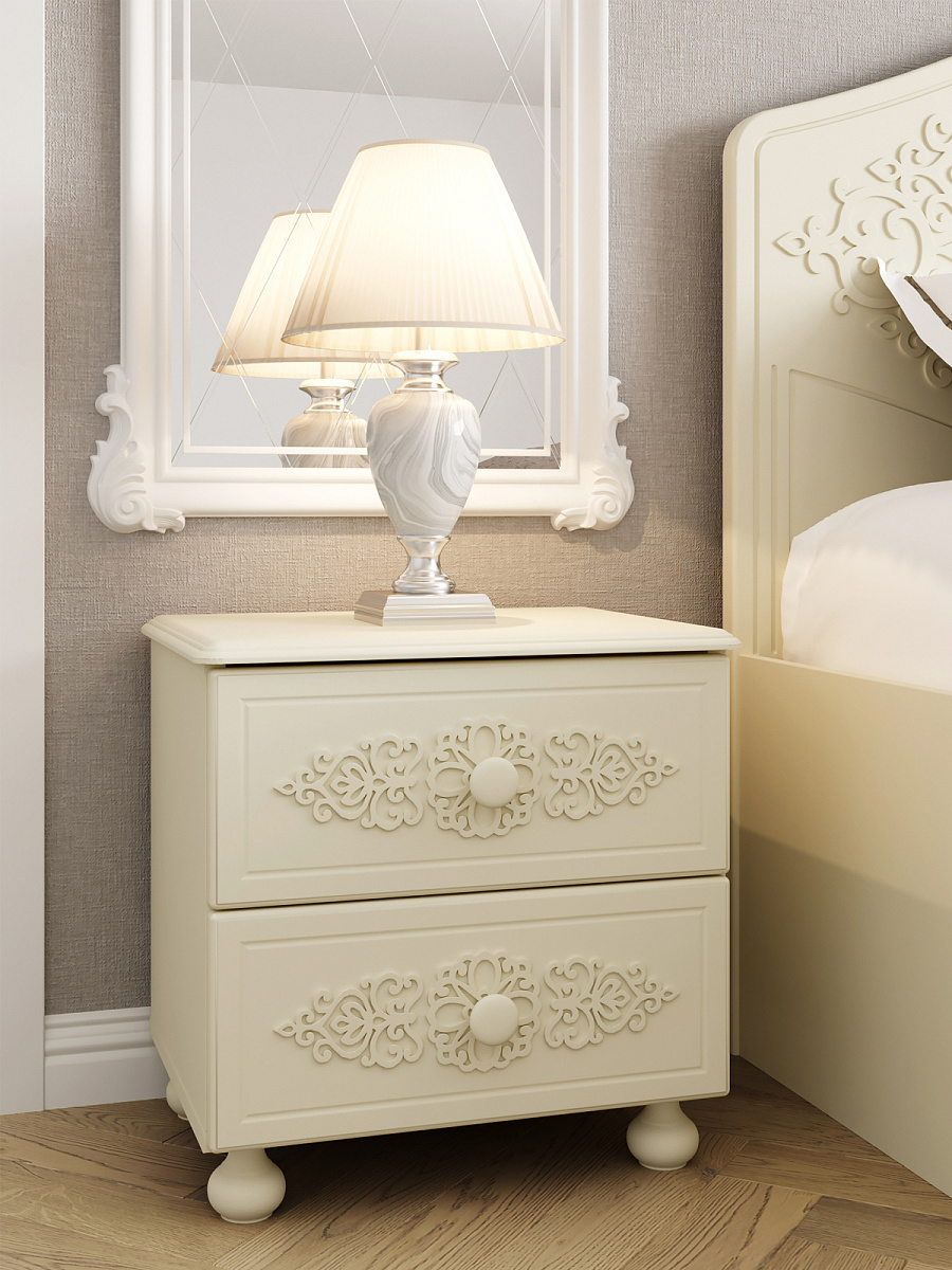 Тумба прикроватная Ассоль плюс АС-4 ваниль