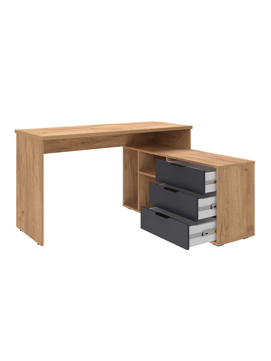 Стол угловой Оптима ОП-22 дуб крафт золотой/графит