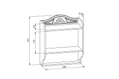 Полка Ассоль АС-15 белое дерево
