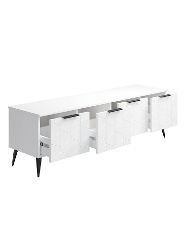 Тумба ТВ Контемпо КТ-05 белый бриллиант/бланж