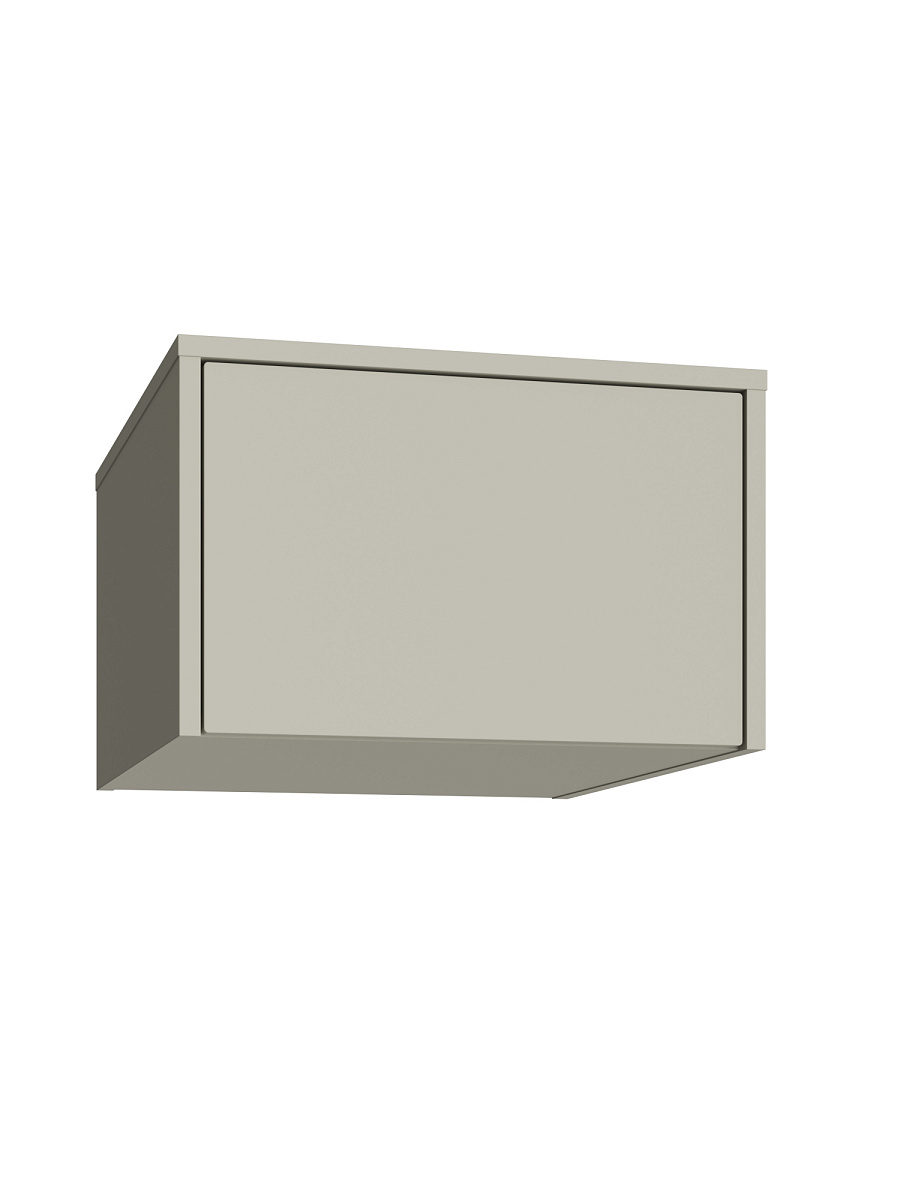 Шкаф-пенал с антресолью Оптима ОП-128 глиняный серый/риолит