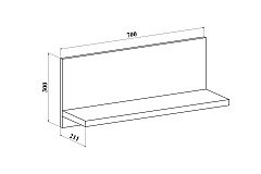 Полка Анастасия АН-18 дуб роше