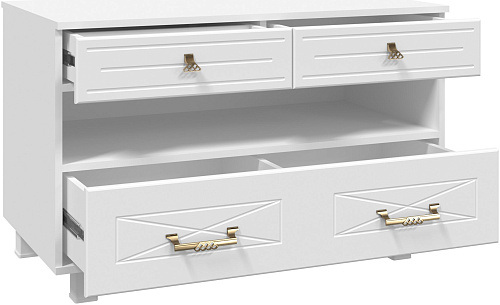 Тумба комбинированная Элизабет ЭМ-5 белое дерево