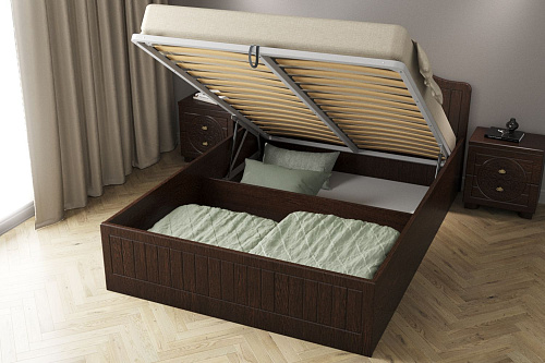 Кровать «Монблан» МБ-605К (2000х1400) венге/орех шоколадный