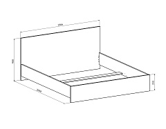 Кровать Виктория ВИ-32 (1800x2000) дуб крафт золотой