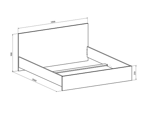 Кровать Виктория ВИ-32 (1800x2000) дуб крафт золотой