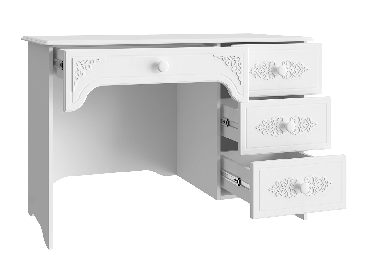 Стол письменный правый Ассоль АС-6 белое дерево