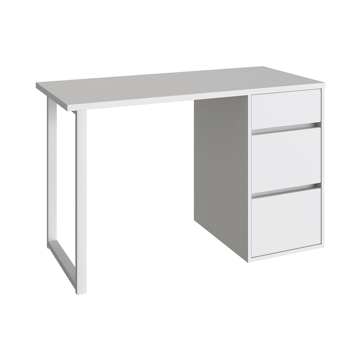 Стол С-411 белый структурный/меренга (1200х550 белая опора)