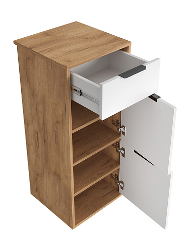 Тумба Оптима ОП-08 дуб крафт золотой/меренга